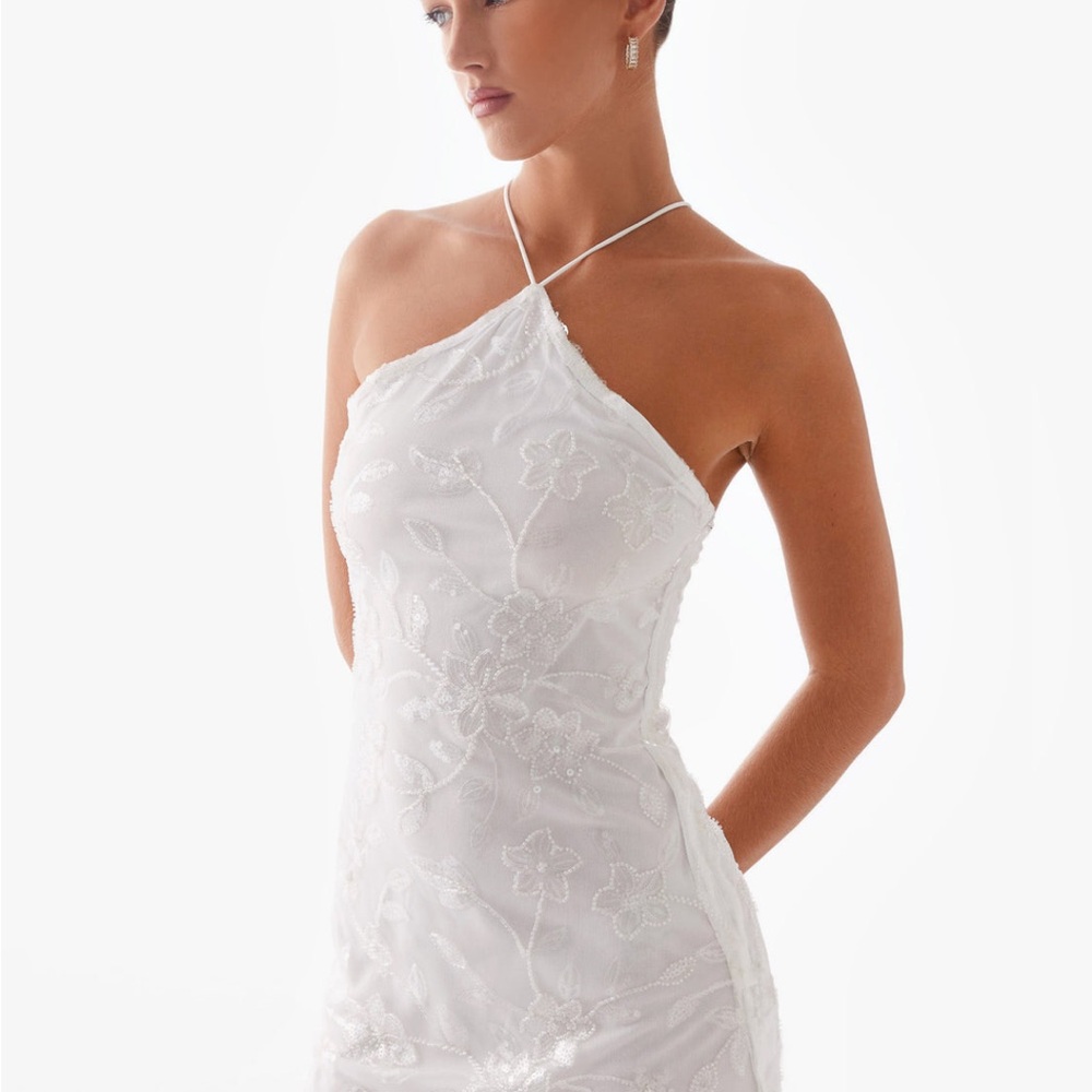 Peppermayo White One Shoulder Bodycon Dress